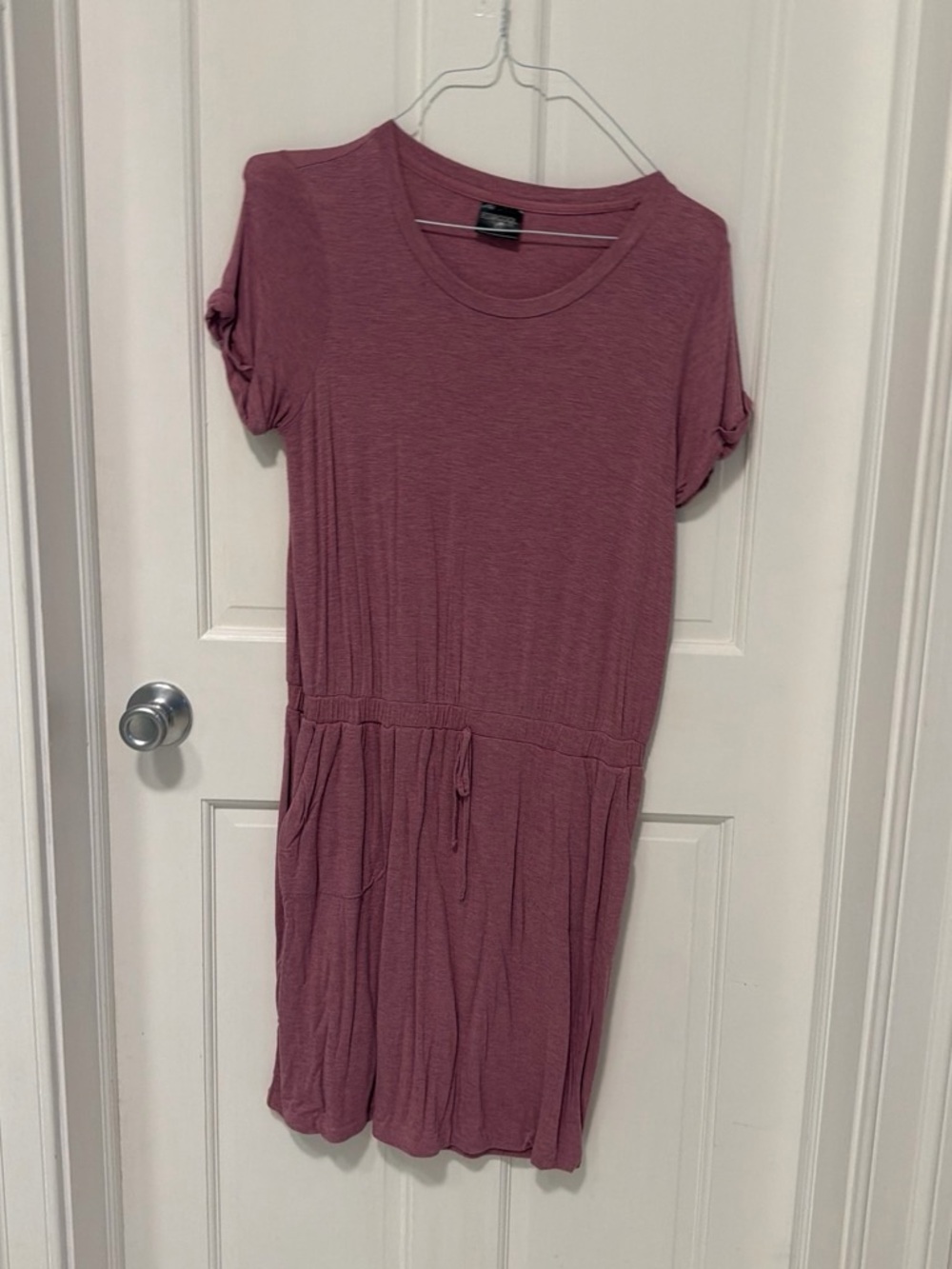 32 Degrees Short-Sleeve Midi Dress in Mauve